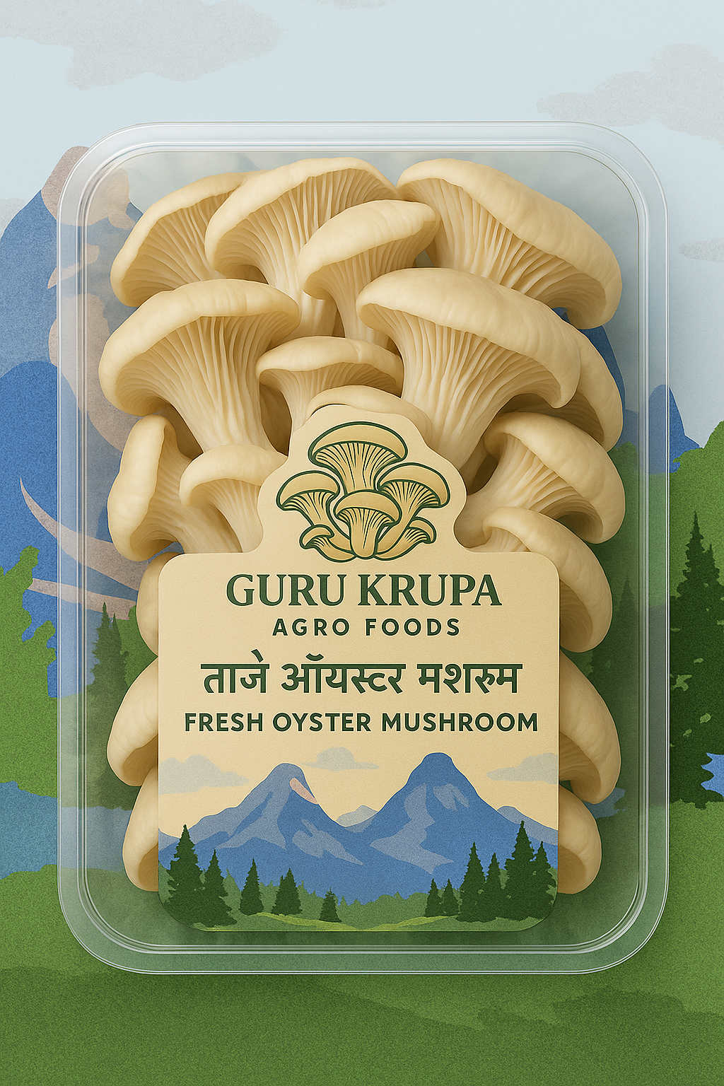 Home fresh oyster mushrooms